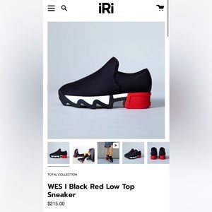 iRi WES I Black Red Low Top Sneaker